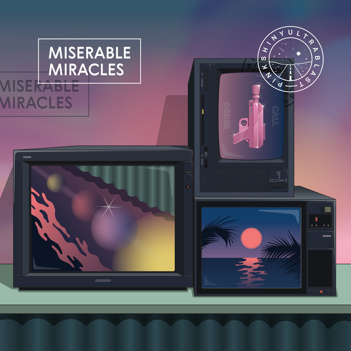 Pinkshinyultrablast ‎- Miserable Miracles LP (Pink / White Vinyl)